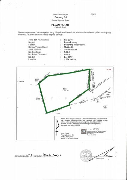 Tanah Pertanian untuk Dijual di Kepala Batas, Penang oleh Jessie Lee - iProperty.com.my