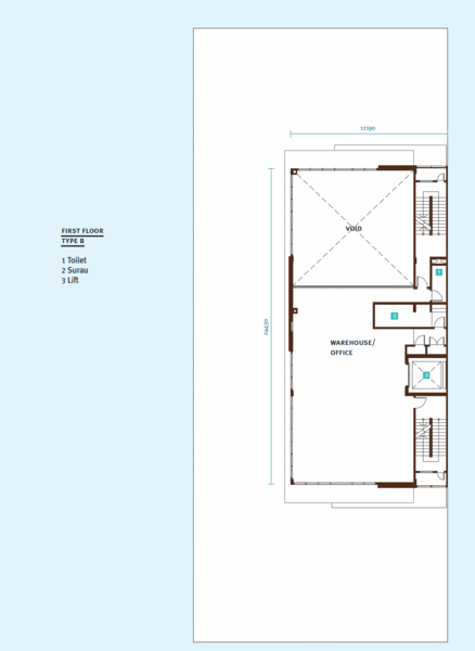 Kilang Berkembar untuk Dijual di Seksyen 26, Shah Alam oleh Wei Kiat - First Floor Floor Plan - iProperty.com.my