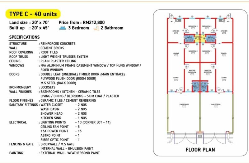1-storey Terraced House for Sale in Bidor Raya, Bidor by Ck Yuen - iProperty.com.my