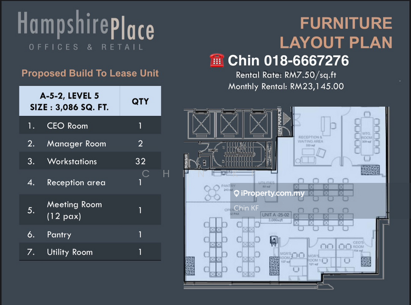 Pejabat untuk Disewa di KLCC, KL City Centre oleh Chin KF - iProperty.com.my
