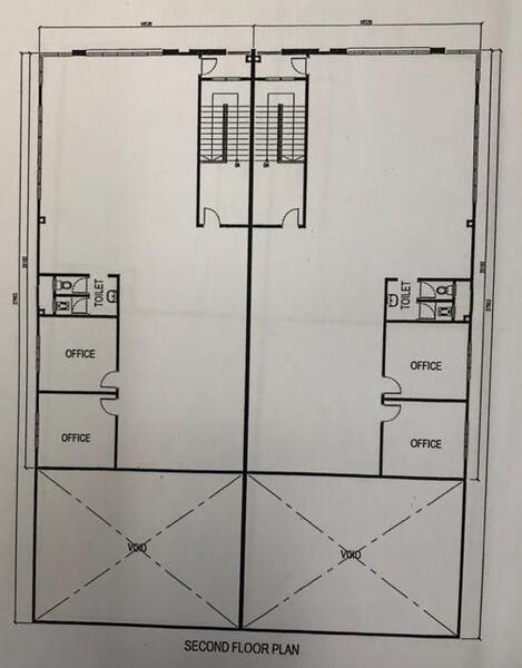 Semi-D Factory for Rent in Taman Perindustrian Sime Uep, Subang Jaya by Wei Kiat - Second Floor Plan - iProperty.com.my