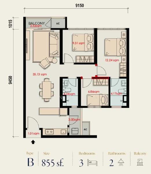 Service Residence for Sale in M Aspira by FM Hong - iProperty.com.my