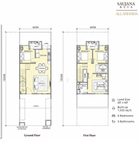 Rumah Berangkai 2 Tingkat untuk Dijual di Taman Saujana KLIA, Sepang oleh Azemi - iProperty.com.my