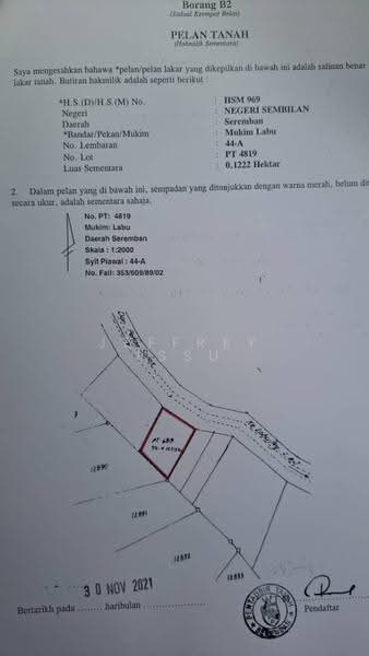 Tanah Pertanian untuk Dijual di Labu, Negeri Sembilan oleh Jeffrey Issu - iProperty.com.my