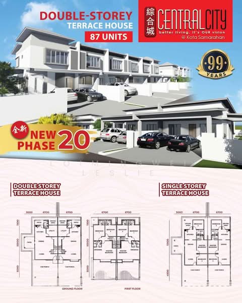 Rumah Berangkai 2 Tingkat untuk Dijual di Central City Uni-Central, Samarahan oleh Loimingwei Leslie - iProperty.com.my
