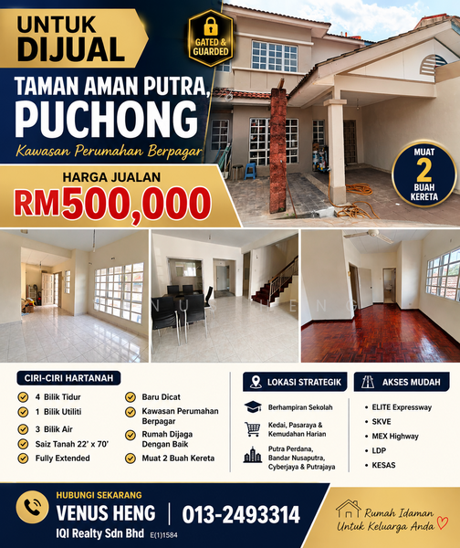 2-storey Terraced House for Sale in Puchong, Selangor by Venus Heng - iProperty.com.my