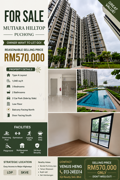 Apartment for Sale in Mutiara Hilltop by Venus Heng - iProperty.com.my