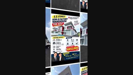Semi-D Factory for Rent in Kawasan Perusahaan Nilai 3, Nilai by Yen Ng - iProperty.com.my