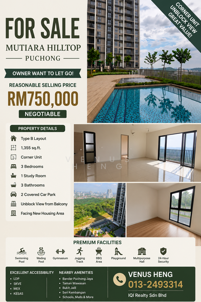 Pangsapuri untuk Dijual di Mutiara Hilltop oleh Venus Heng - iProperty.com.my