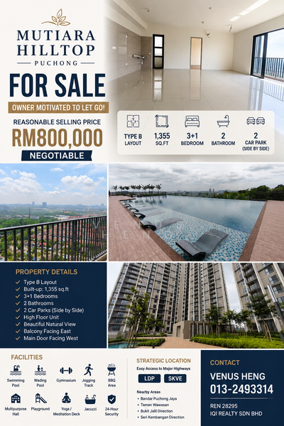 Pangsapuri untuk Dijual di Mutiara Hilltop oleh Venus Heng - iProperty.com.my