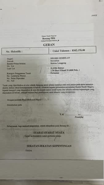 Agricultural Land for Sale in Lenggeng, Negeri Sembilan by Rain Tan - iProperty.com.my