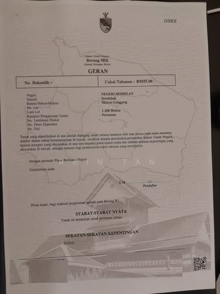 Agricultural Land for Sale in Lenggeng, Negeri Sembilan by Rain Tan - iProperty.com.my