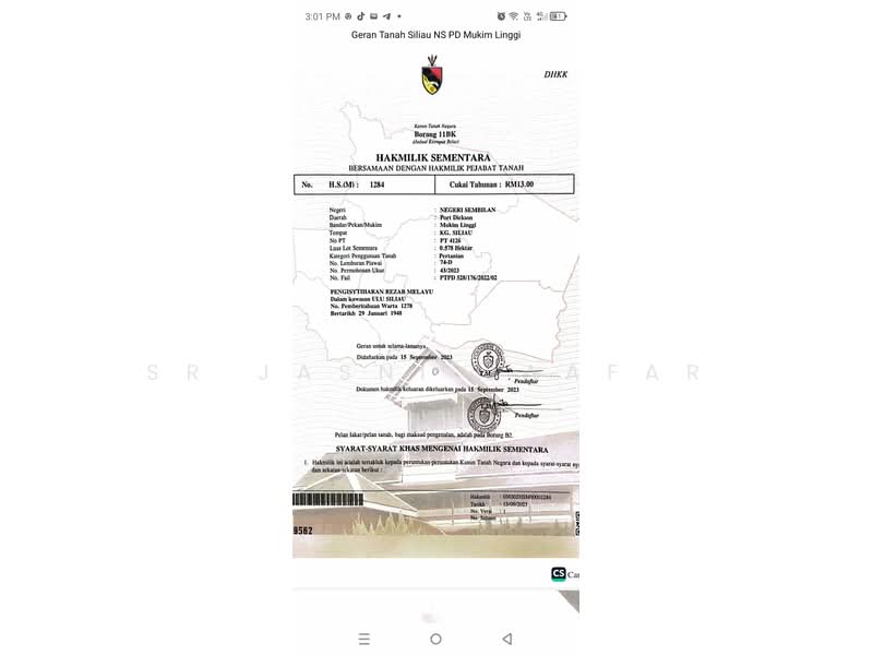 Tanah Pertanian untuk Dijual di Siliau, Rantau oleh Sr Jasni Jaafar - iProperty.com.my