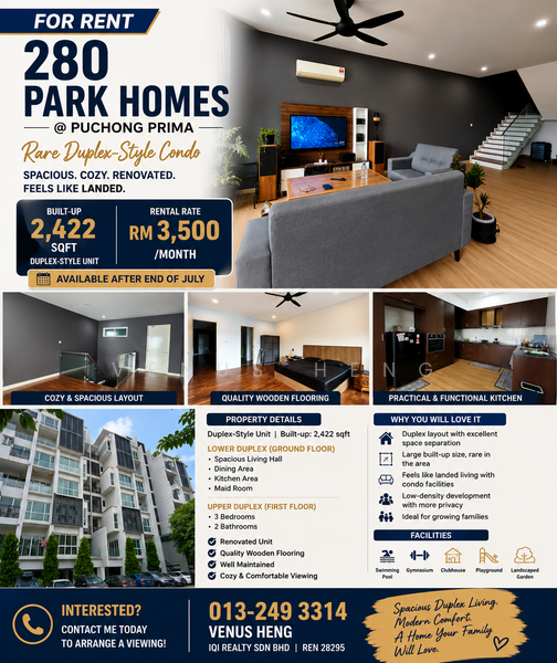Condominium for Rent in 280 Park Homes by Venus Heng - iProperty.com.my