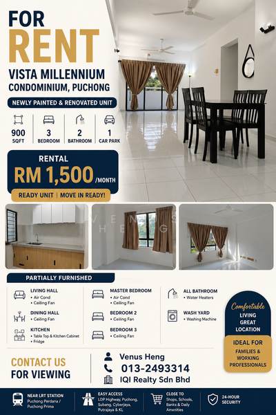 Condominium for Rent in Vista Millennium Condominium by Venus Heng - iProperty.com.my