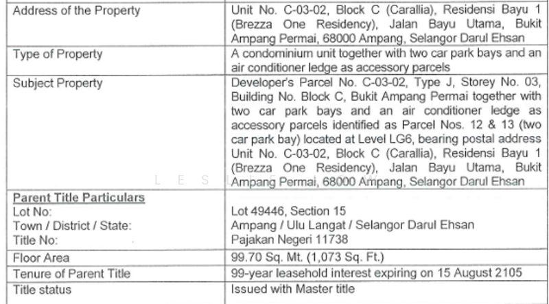 Condominium for Sale in Brezza Hill by Leslie Low - iProperty.com.my