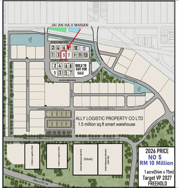Tanah Perindustrian untuk Dijual di Setia Alam, Selangor oleh Eugene Yap - iProperty.com.my