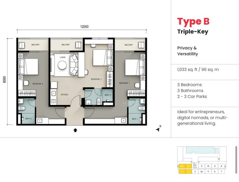 Kediaman Servis untuk Dijual di Seiras Residences oleh SJ Ho - iProperty.com.my