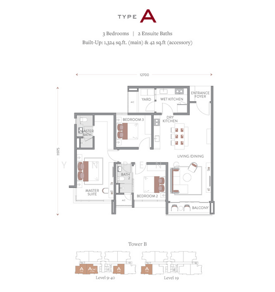Kediaman Servis untuk Disewa di Jendela Residences oleh Yin Peng - iProperty.com.my