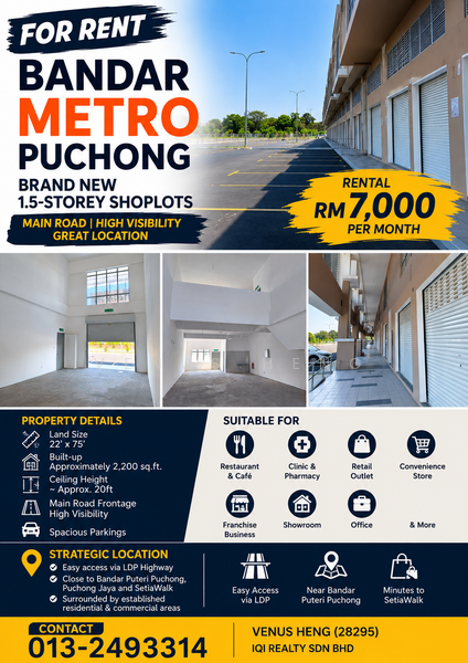 Shop / Office for Rent in Puchong, Selangor by Venus Heng - iProperty.com.my