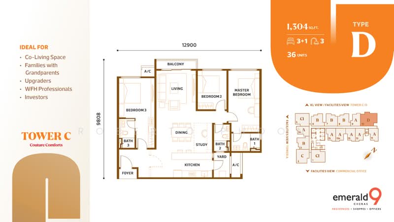 Kediaman Servis untuk Dijual di Emerald 9 oleh Roberto Phoon - iProperty.com.my