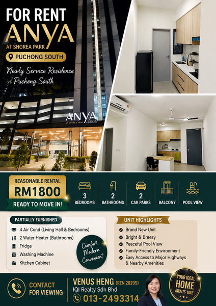 Service Residence for Rent in ANYA at Shorea Park by Venus Heng - iProperty.com.my