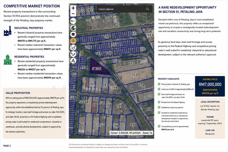 Residential Land for Sale in Petaling Jaya, Selangor by Kristin Choo - iProperty.com.my