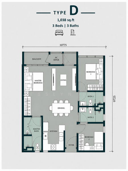Kediaman Servis untuk Dijual di Times Square 2 oleh Jesslyn Loh - iProperty.com.my