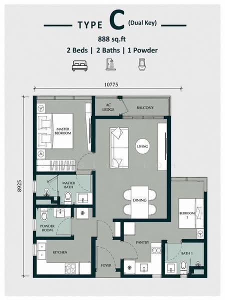 Kediaman Servis untuk Dijual di Times Square 2 oleh Jesslyn Loh - iProperty.com.my
