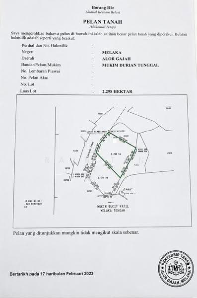 Commercial Land for Sale in Ayer Keroh, Melaka by Rain Tan - iProperty.com.my