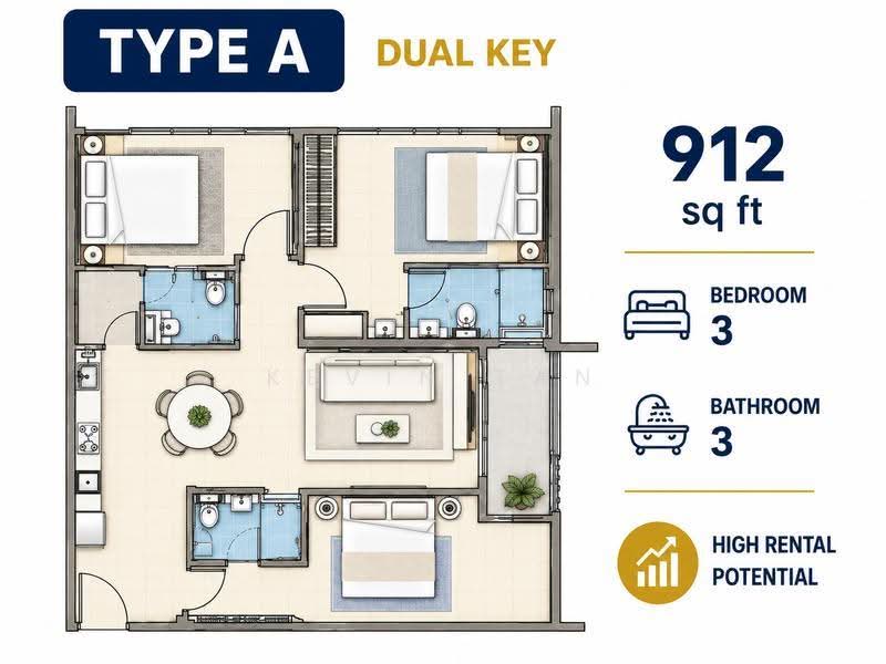 Kediaman Servis untuk Dijual di Summer Suites - Residensi Bukit Meldrum oleh Kevin Tan - iProperty.com.my