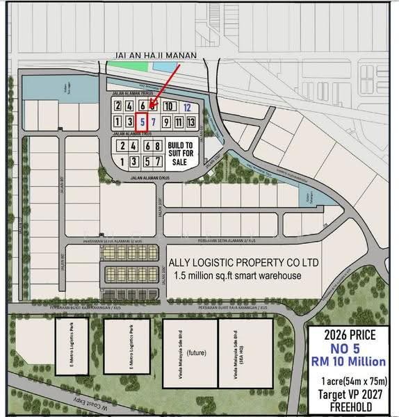 Industrial Land for Sale in Setia Alam, Klang by Eugene Yap - iProperty.com.my