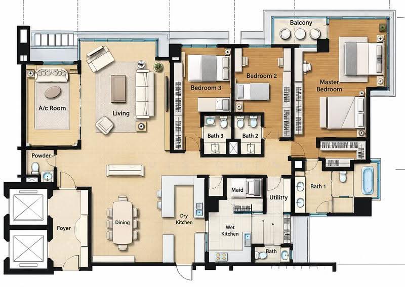 Kediaman Servis untuk Dijual di Binjai Residency oleh Louis Chen - iProperty.com.my