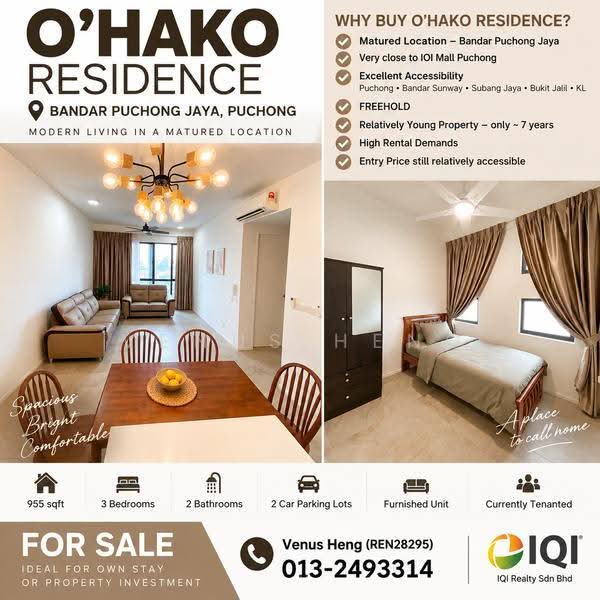 Kediaman Servis untuk Dijual di O'hako Residence oleh Venus Heng - iProperty.com.my