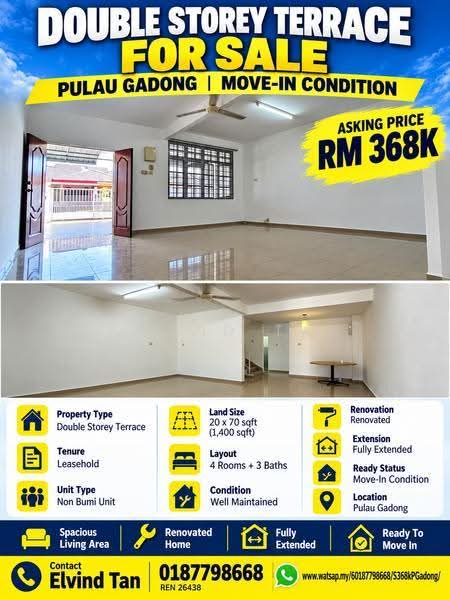 Rumah Teres 2-Tingkat untuk Dijual di Bertam, Melaka oleh Elvind Tan - iProperty.com.my