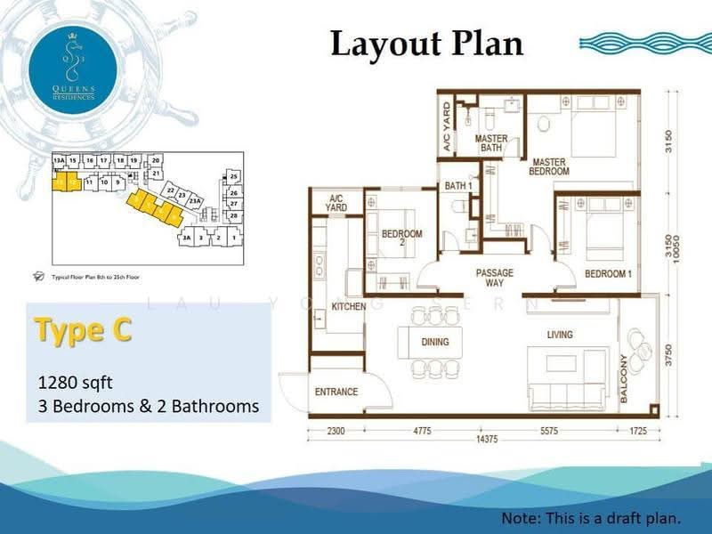 Condominium for Sale in Queens Residences Q3 @ Queens Waterfront by Lau Yong Sern - iProperty.com.my