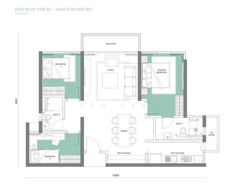 Kediaman Servis untuk Dijual di The Park Sky Residence oleh Yen Yen - iProperty.com.my