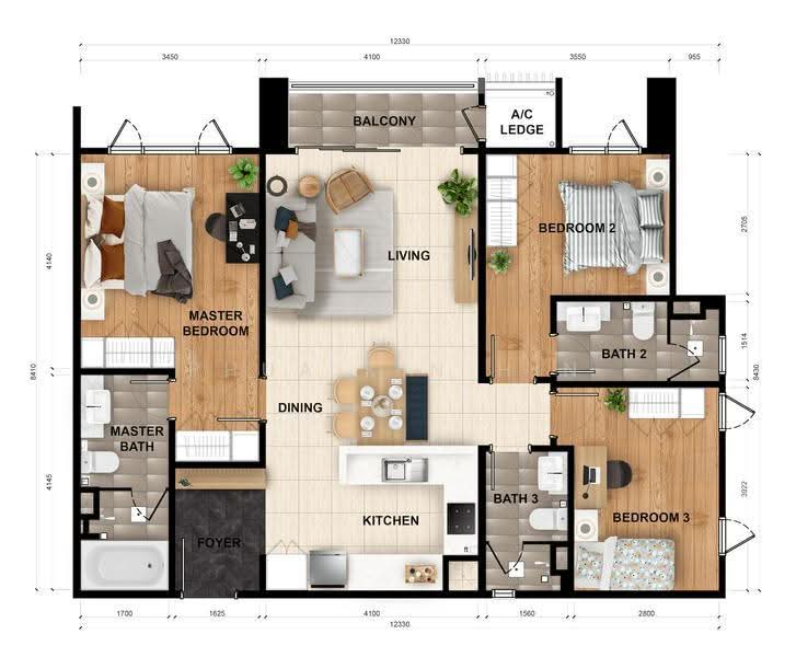 Service Residence for Rent in Mitsui Serviced Suites by Phua Kin Hin - Master Bedroom - iProperty.com.my