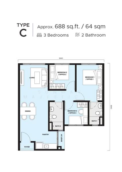 Service Residence for Sale in ARA @ Sunway Majestic by Sunway Majestic Sdn. Bhd. - iProperty.com.my