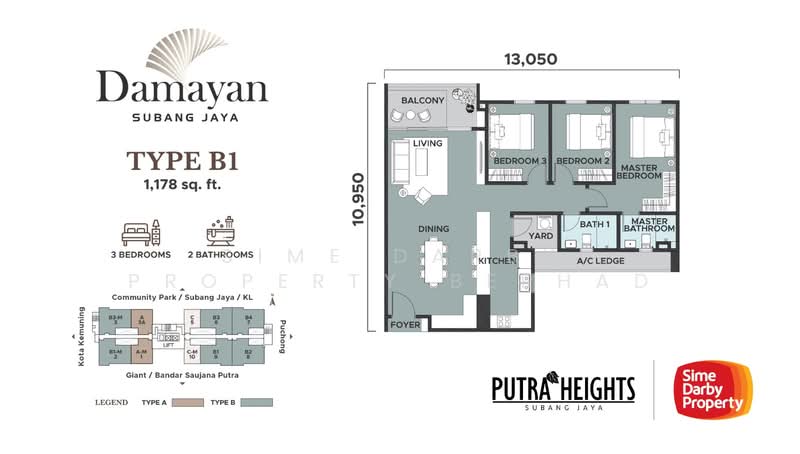 Kediaman Servis untuk Dijual di Putra Heights : Damayan Residences oleh Sime Darby Property Berhad - iProperty.com.my