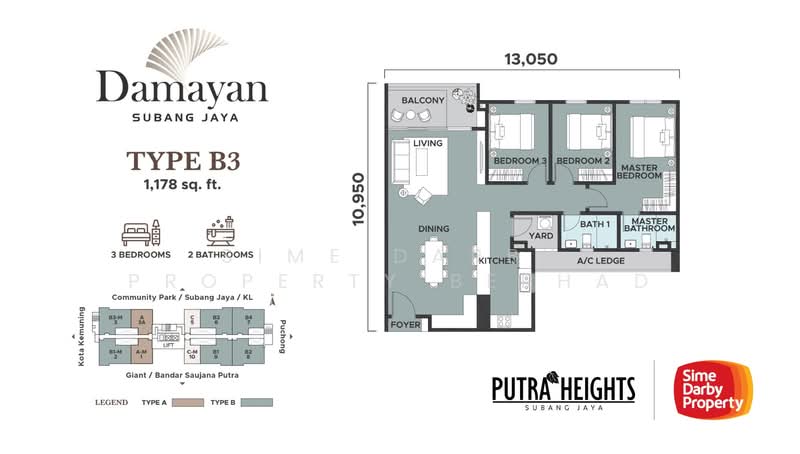 Kediaman Servis untuk Dijual di Putra Heights : Damayan Residences oleh Sime Darby Property Berhad - iProperty.com.my