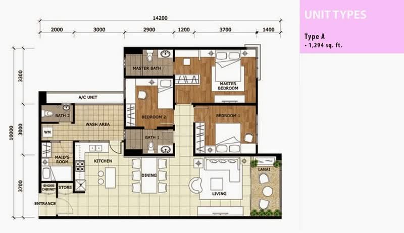 Condominium for Sale in Tiara ParkHomes by Desmond Lim - Sample floor plan - iProperty.com.my