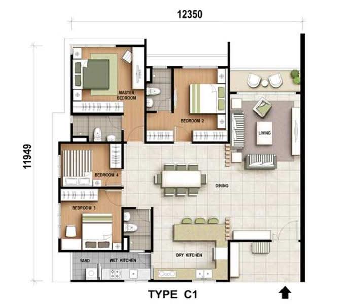 Condominium for Sale in Skyview Residence by Sunny Tse - Type C1 - iProperty.com.my