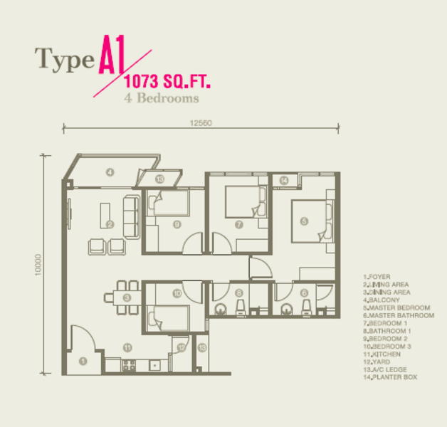 Service Residence for Rent in Petalz Residences by Cassie Lian - Type A1 - iProperty.com.my
